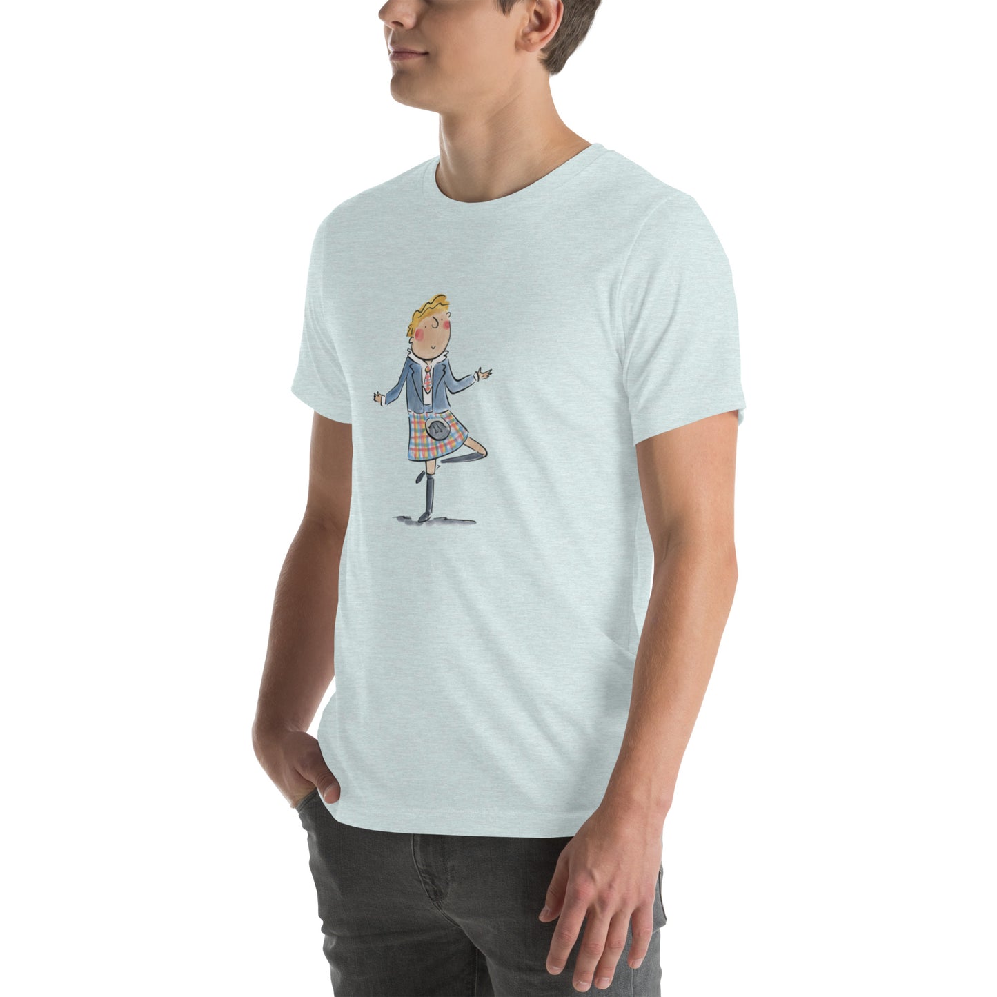 Scot in a kilt Illustration by Rosie Brooks Unisex t-shirt