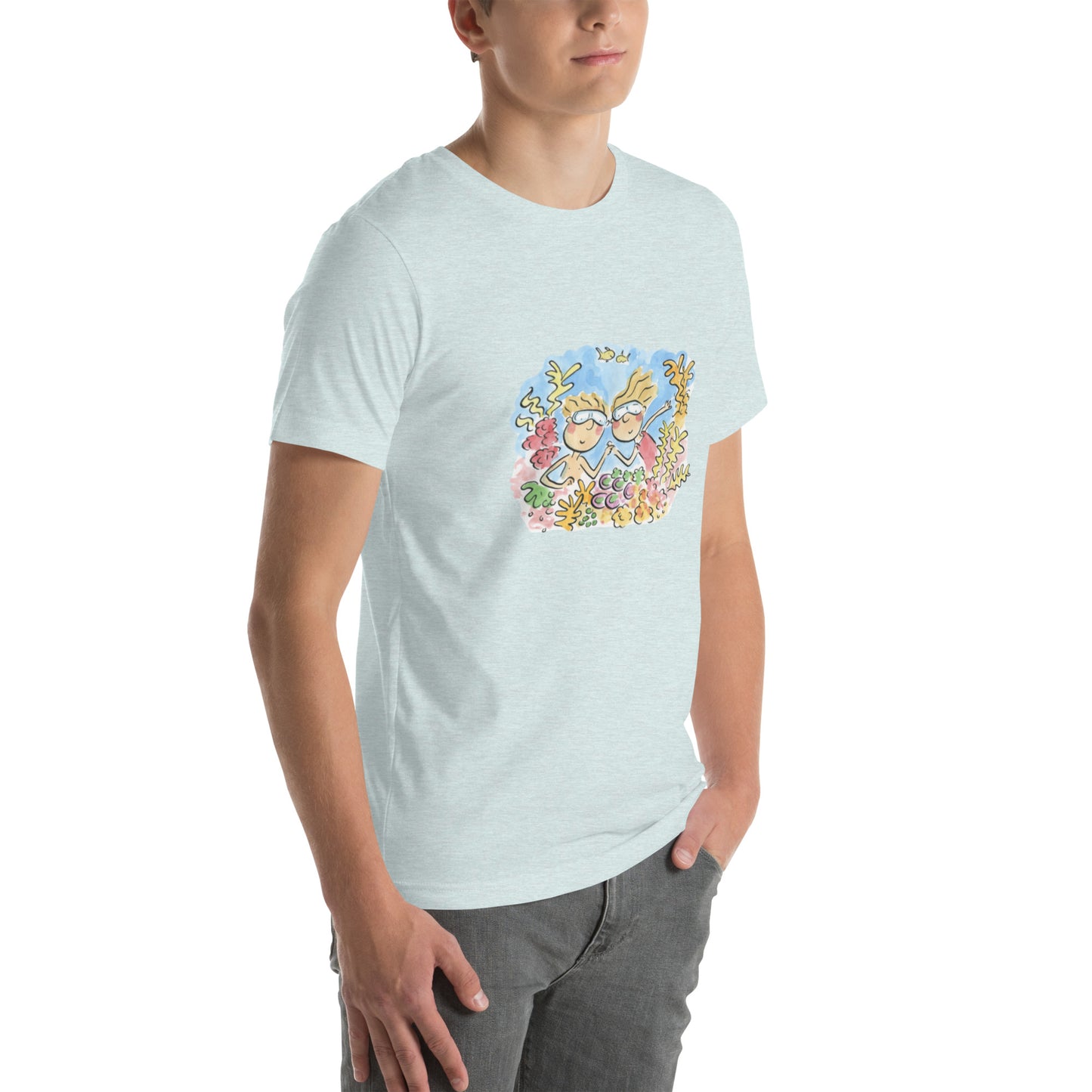 Coral Anniversary Illustration by Rosie Brooks Unisex t-shirt