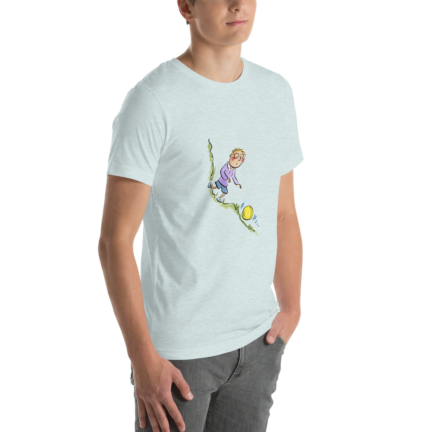 Cheese Rolling Illustration by Rosie Brooks Unisex t-shirt