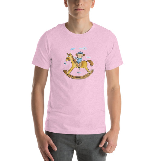 Rocking Horse Illustration by Rosie Brooks Unisex t-shirt