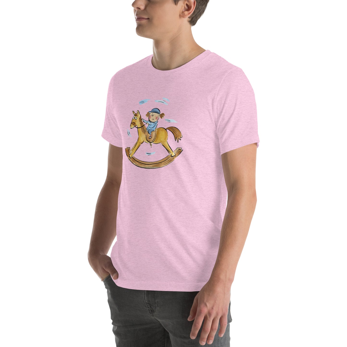 Rocking Horse Illustration by Rosie Brooks Unisex t-shirt