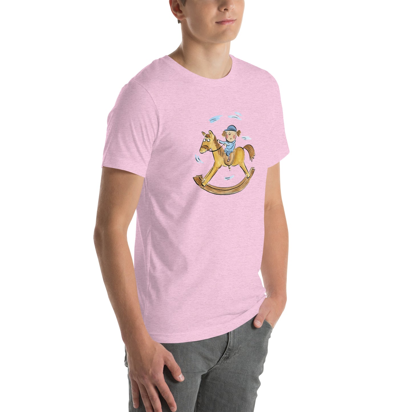 Rocking Horse Illustration by Rosie Brooks Unisex t-shirt