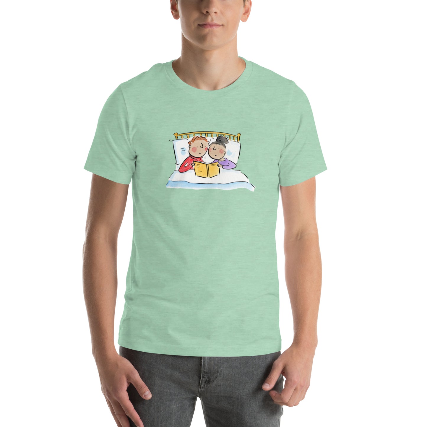 Book at Bedtime Illustration by Rosie Brooks Unisex t-shirt