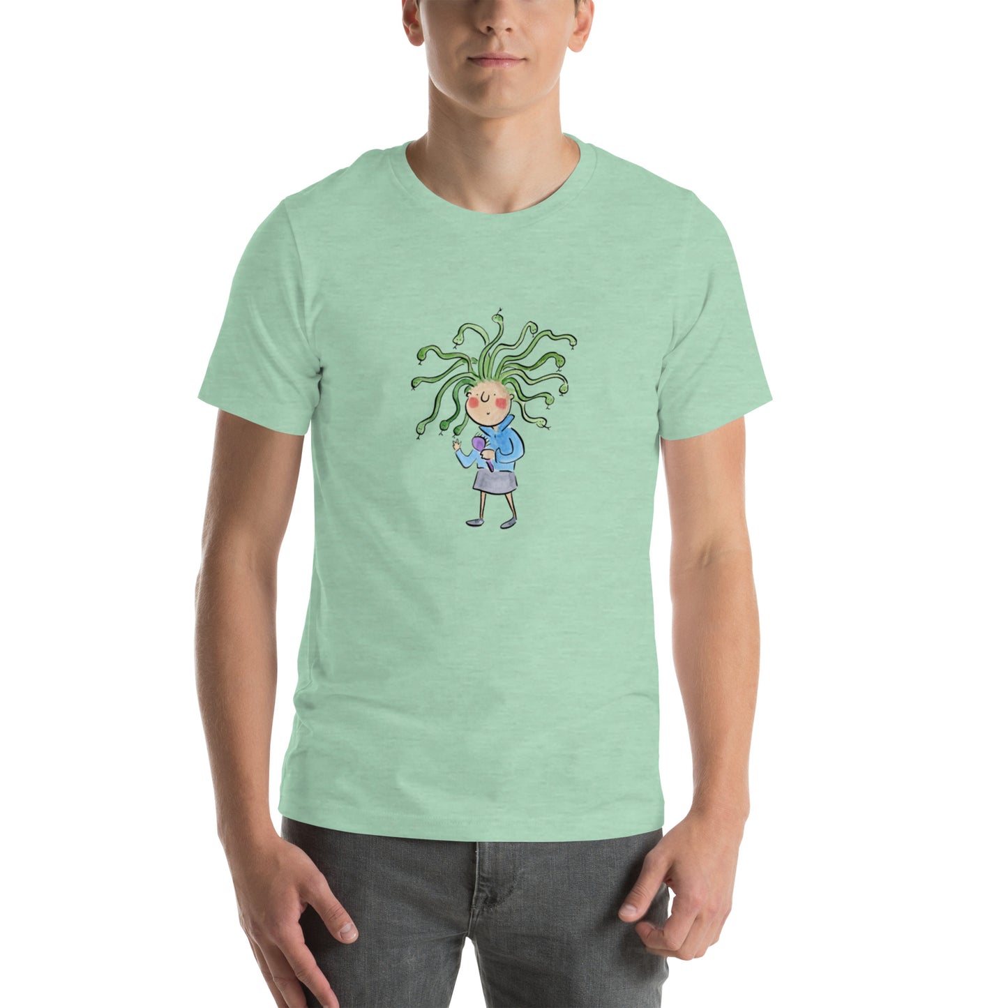 Bad Hair Day Medusa Illustration by Rosie Brooks Unisex t-shirt