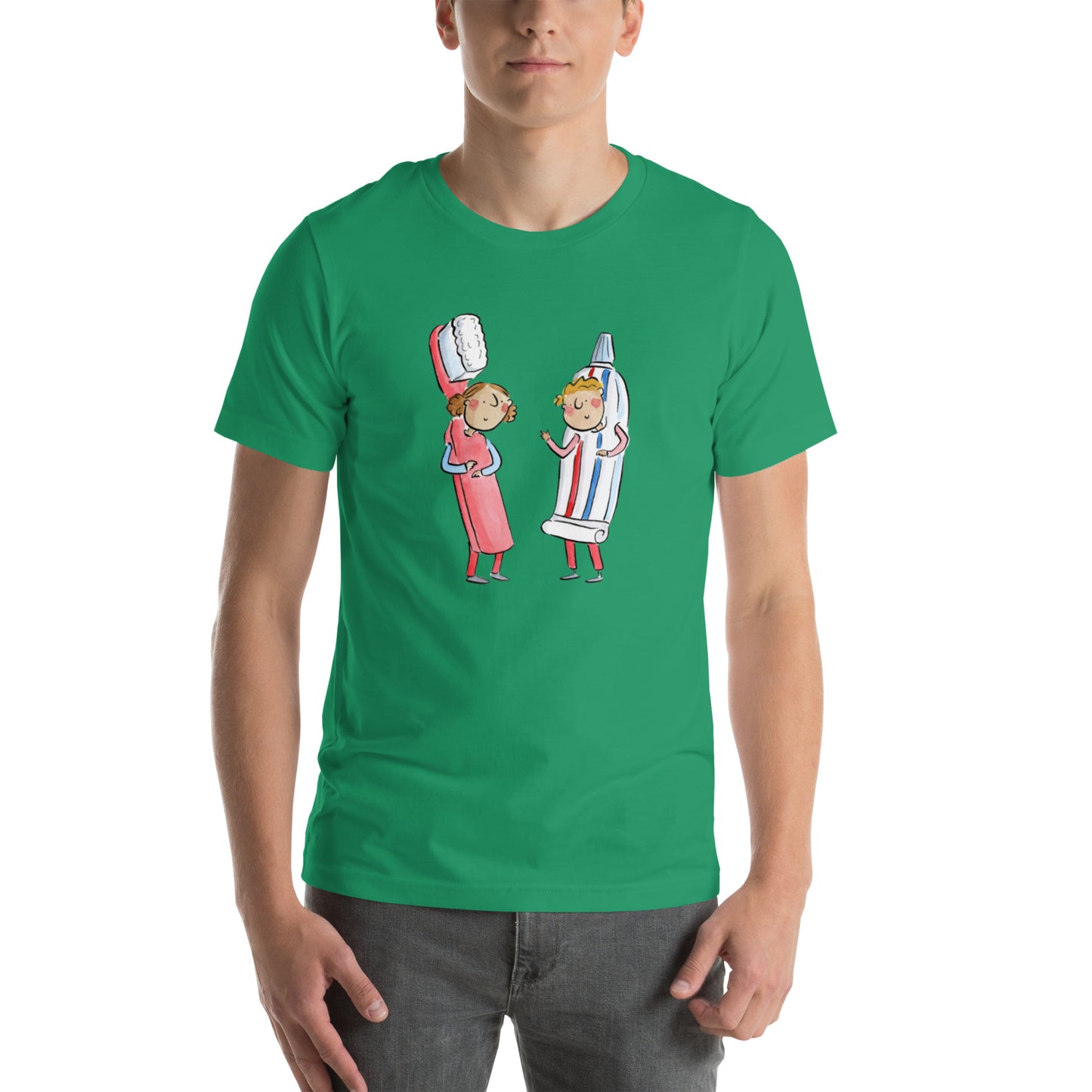 Toothbrush and Toothpaste Illustration by Rosie Brooks Unisex t-shirt