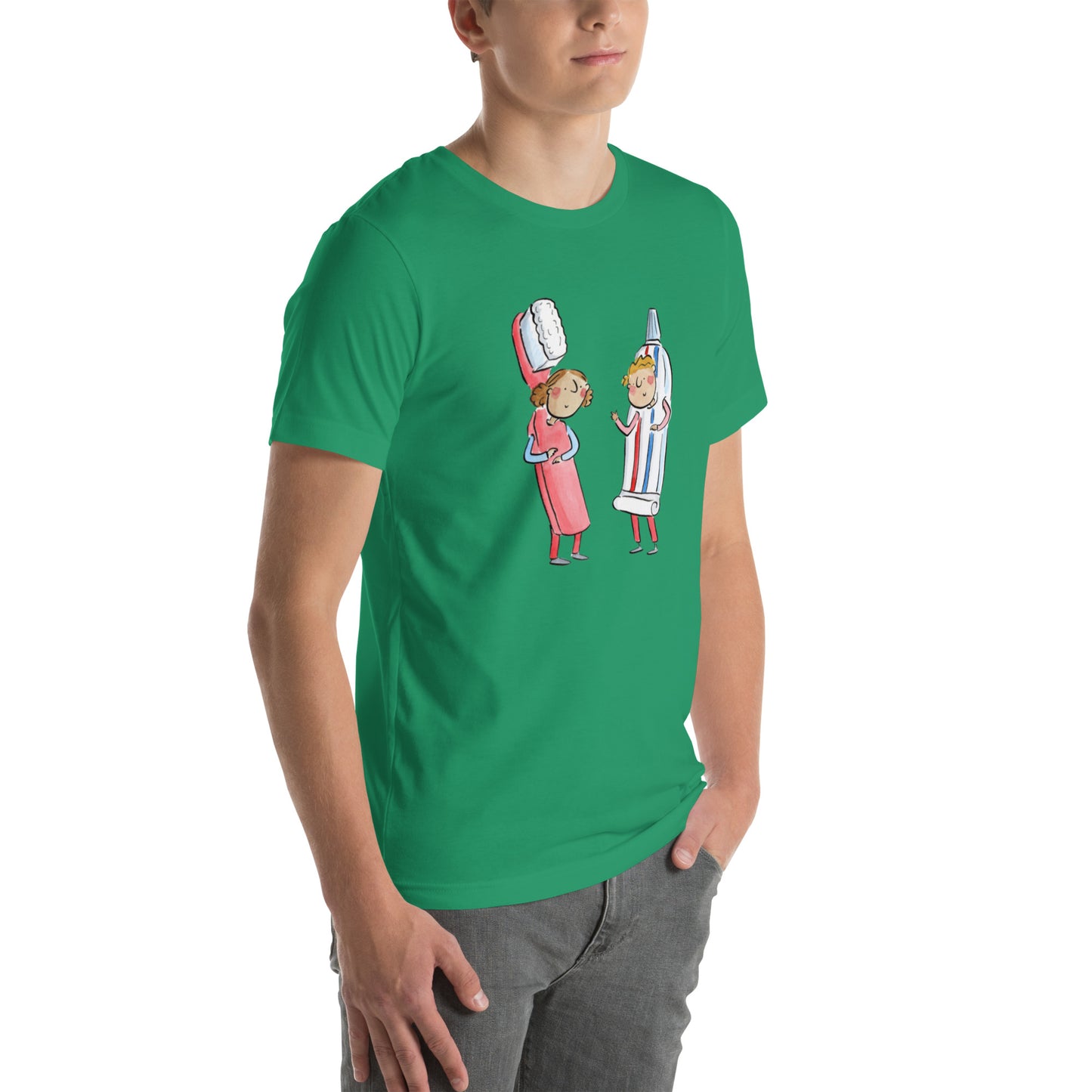 Toothbrush and Toothpaste Illustration by Rosie Brooks Unisex t-shirt