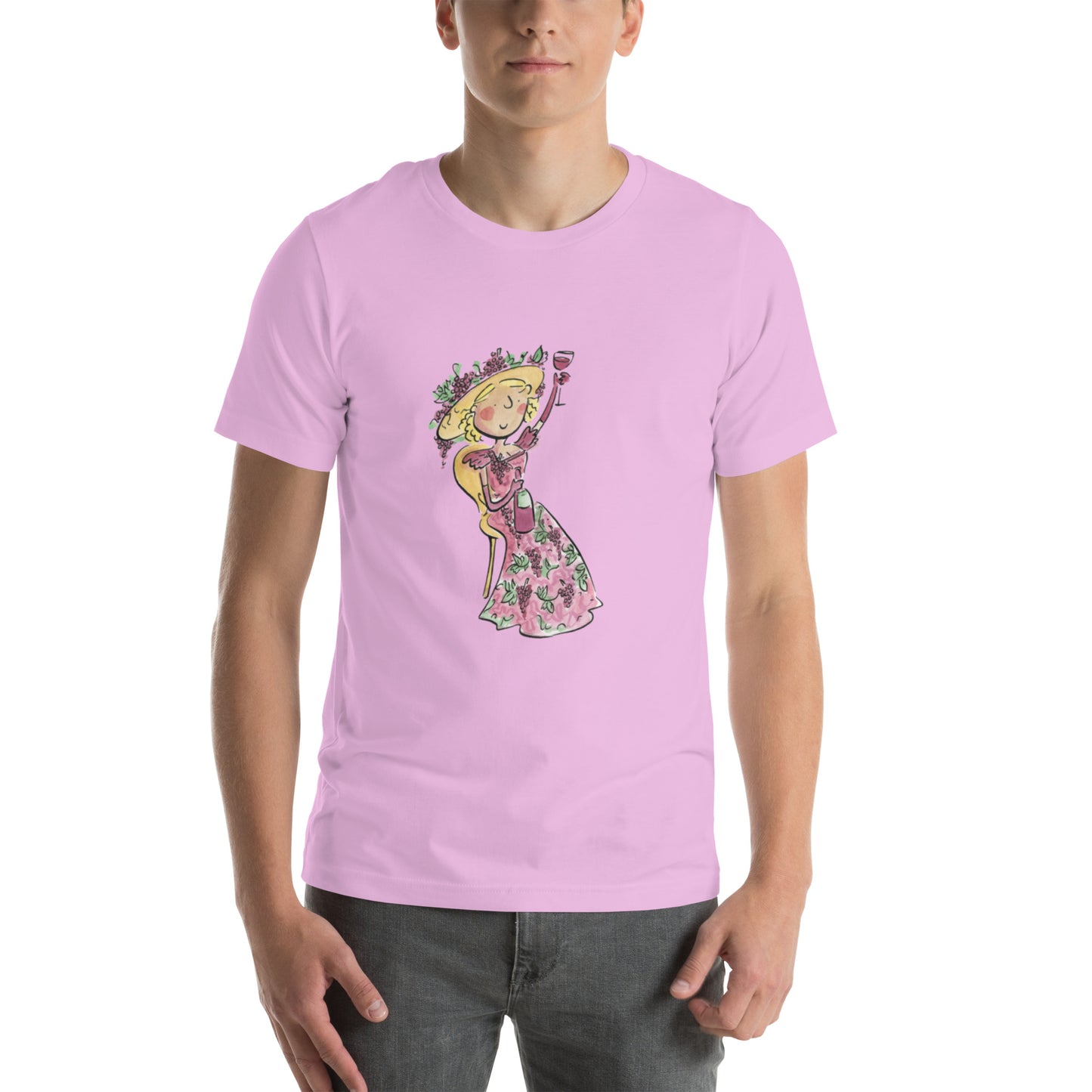 Red Wine Illustration by Rosie Brooks Unisex t-shirt