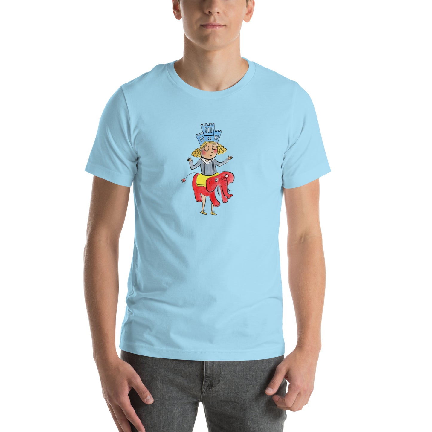 Elephant and Castle Illustration by Rosie Brooks Unisex t-shirt