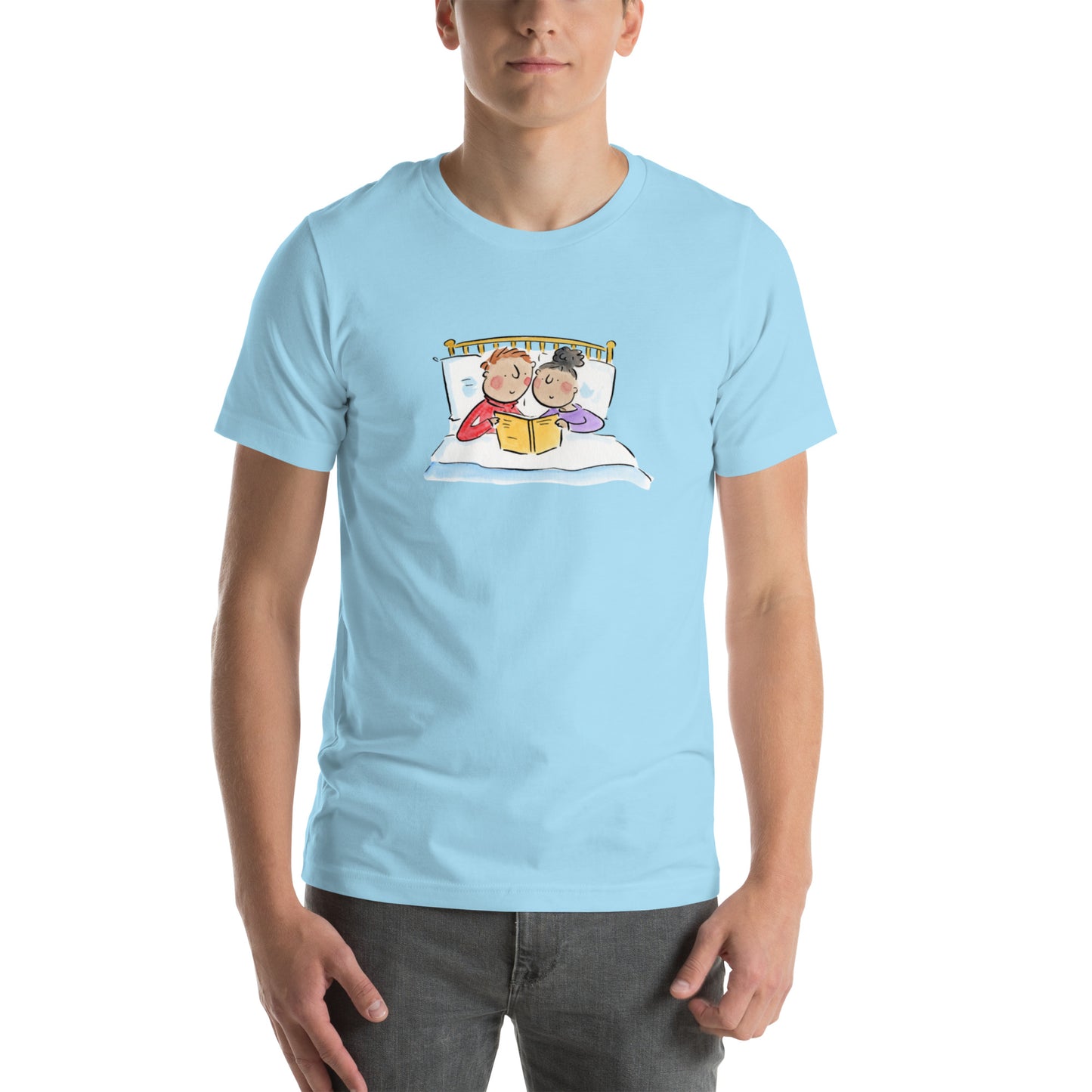 Book at Bedtime Illustration by Rosie Brooks Unisex t-shirt