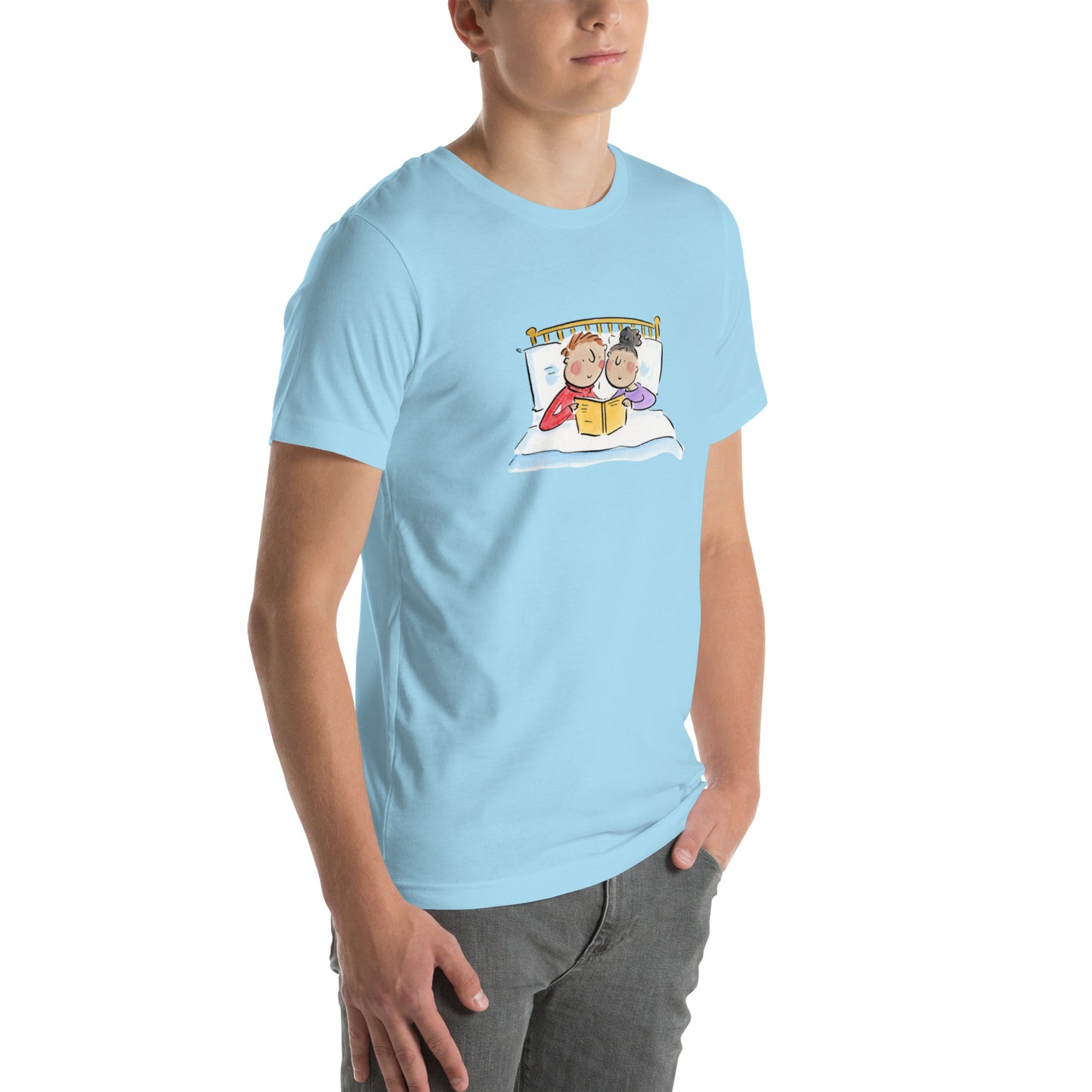 Book at Bedtime Illustration by Rosie Brooks Unisex t-shirt