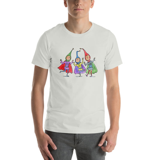 Jesters Illustration by Rosie Brooks Unisex t-shirt
