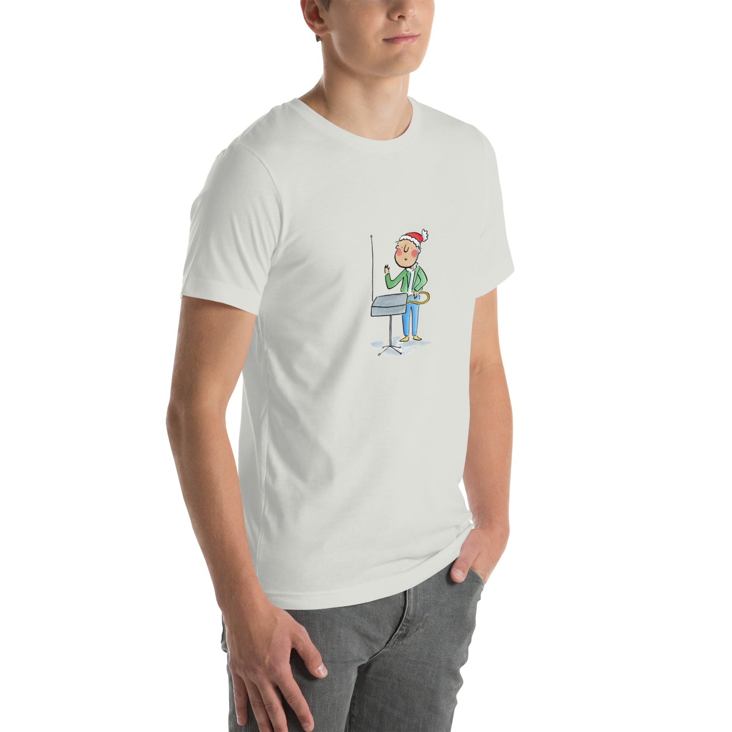 Christmas Theramin Illustration by Rosie Brooks Unisex t-shirt