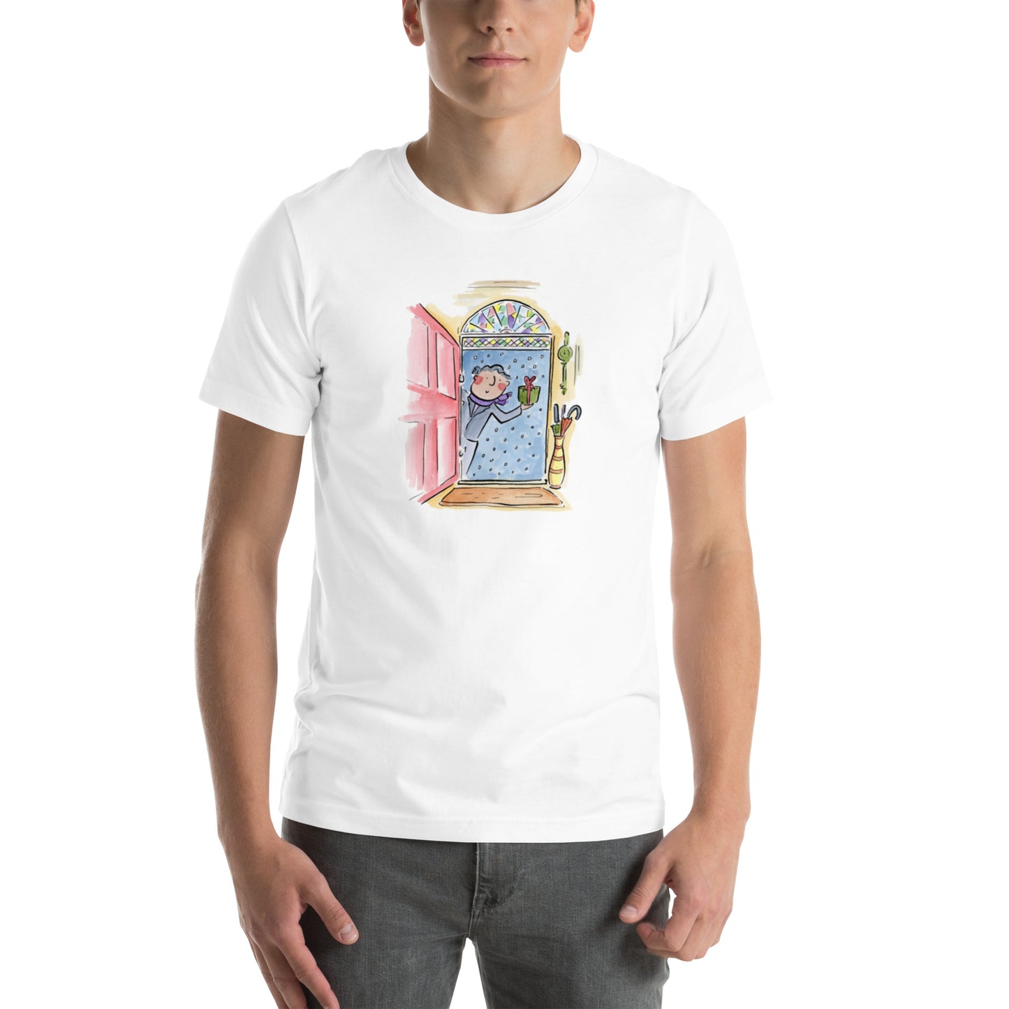 First Footing Illustration by Rosie Brooks Unisex t-shirt