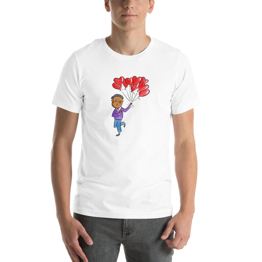 Valentines Balloons Illustration by Rosie Brooks Unisex t-shirt