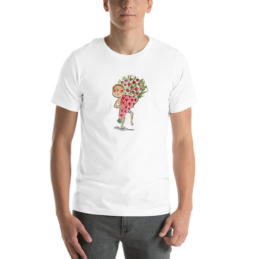 Valentines Flowers Illustration by Rosie Brooks Unisex t-shirt