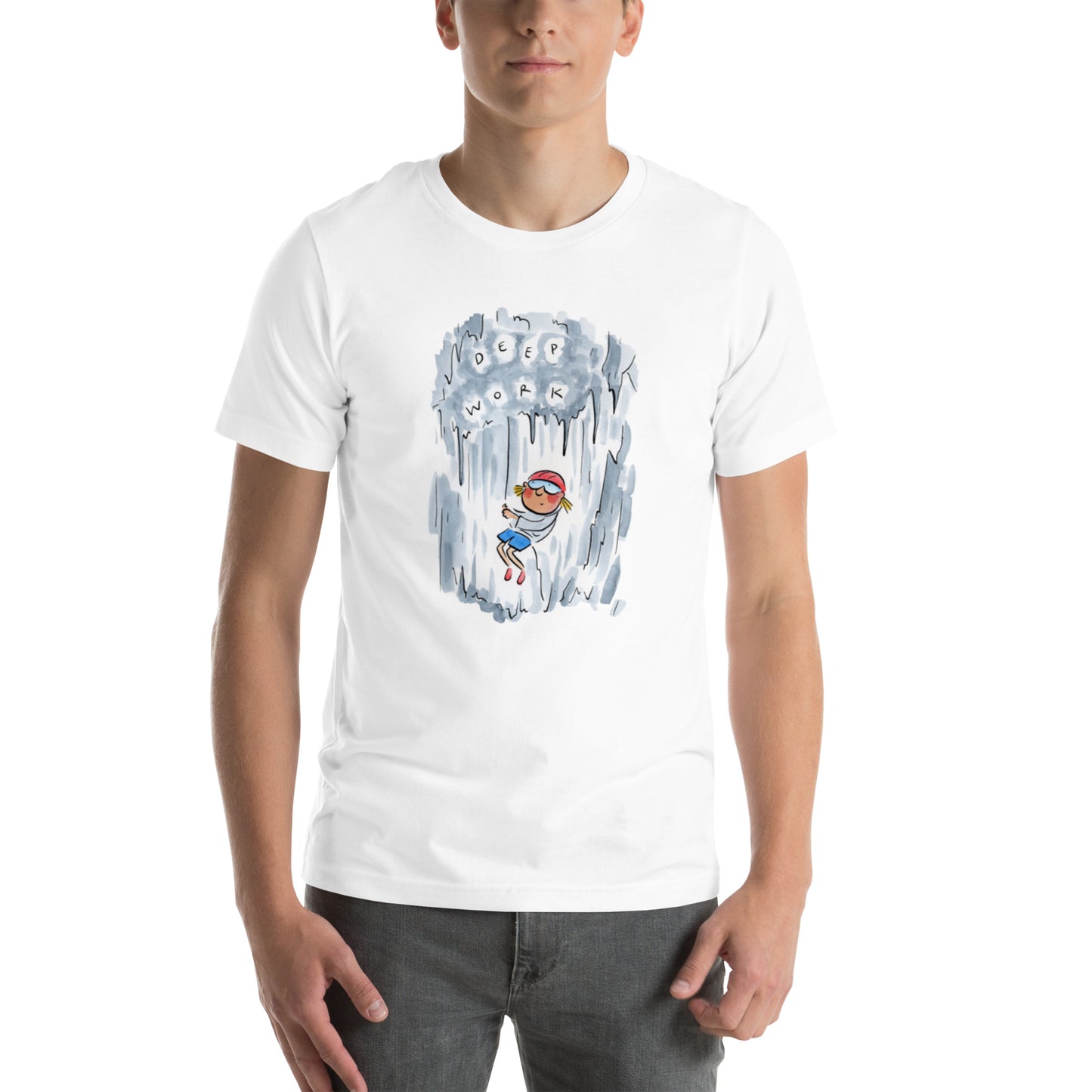 Deep Work Illustration by Rosie Brooks Unisex t-shirt