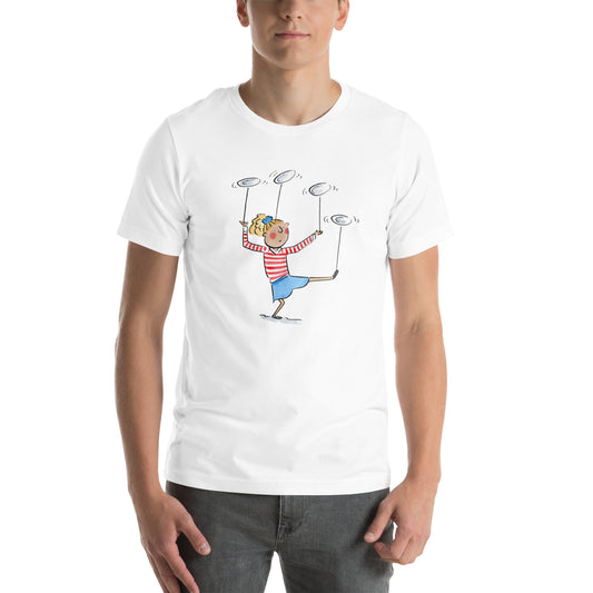 Spinning Plates Illustraton by Rosie Brooks Unisex t-shirt