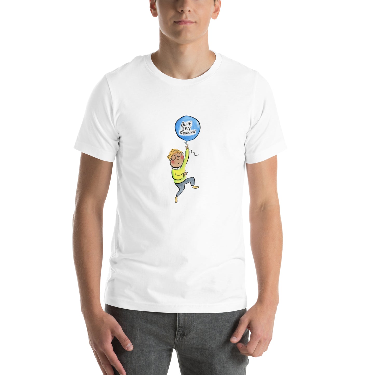 Blue Sky Thinking Illustration by Rosie Brooks Unisex t-shirt