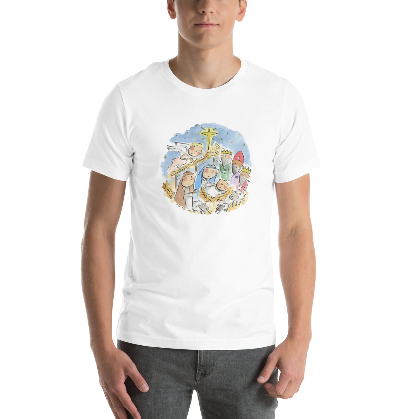 Away in a Manger Illustration by Rosie Brooks Unisex t-shirt