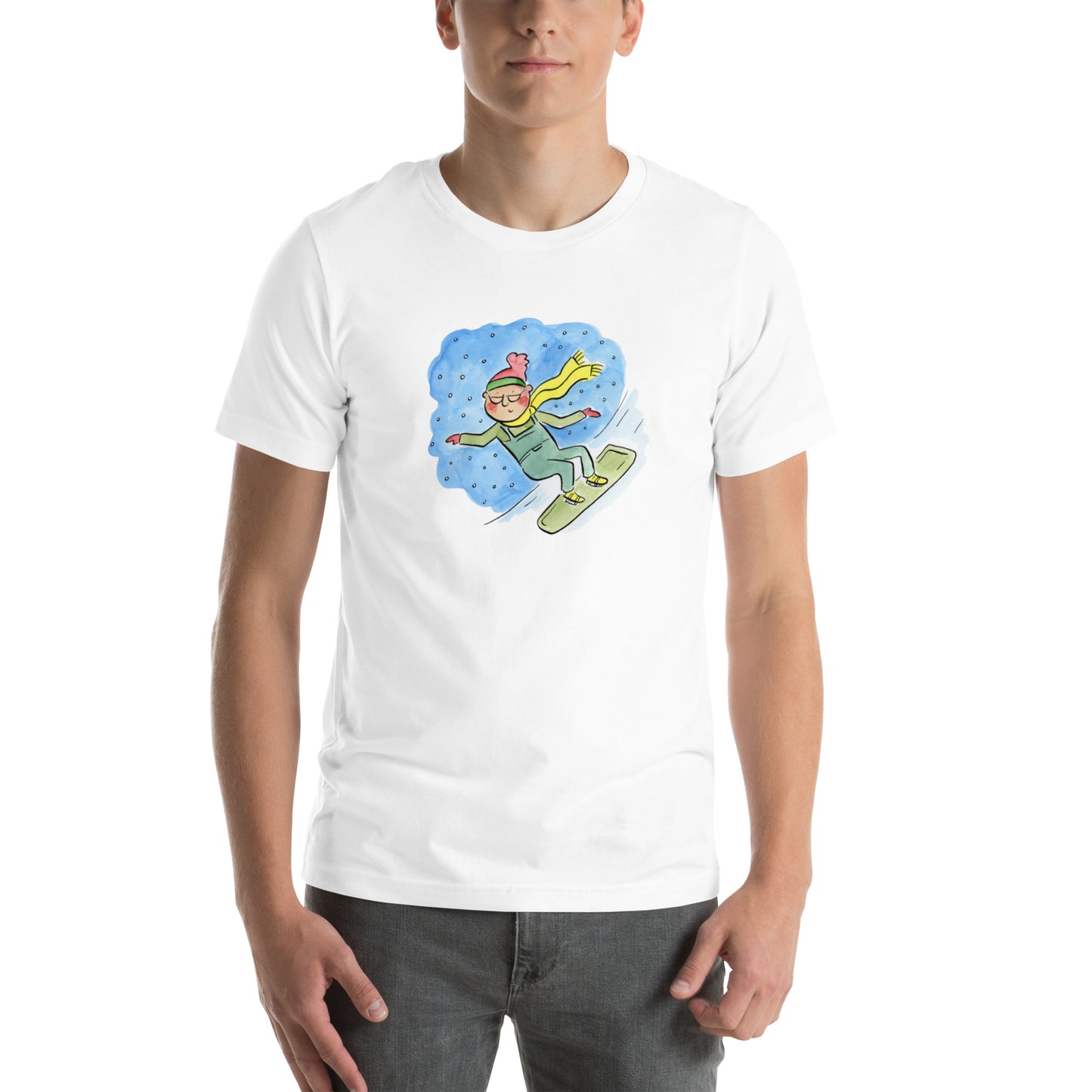 Grandad on a Snowboard Unisex t-shirt