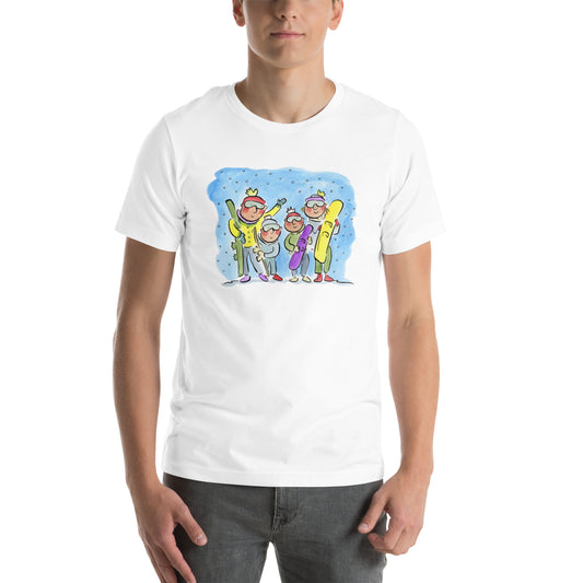 Skiing Family Unisex t-shirt