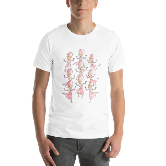 Nine Ladies Dancing Unisex t-shirt