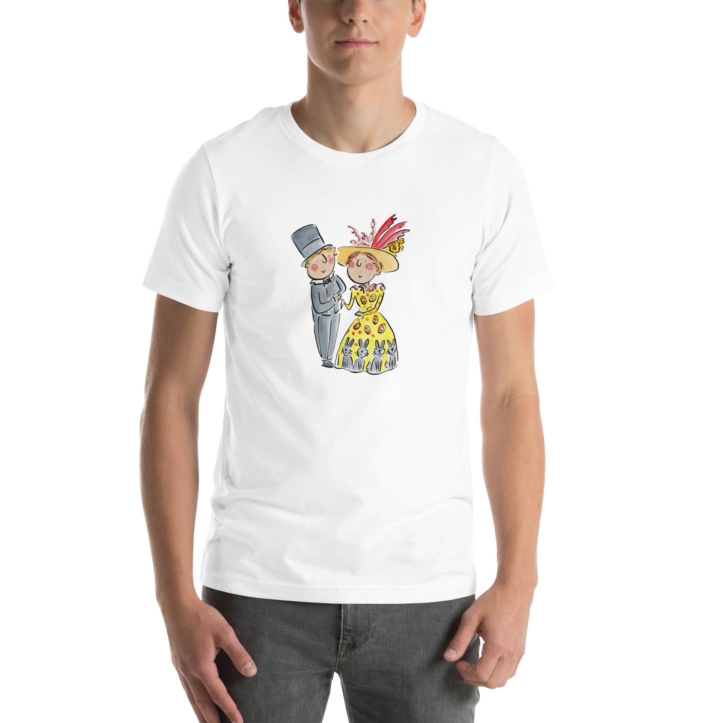 Easter Parade Illustration by Rosie Brooks Unisex t-shirt