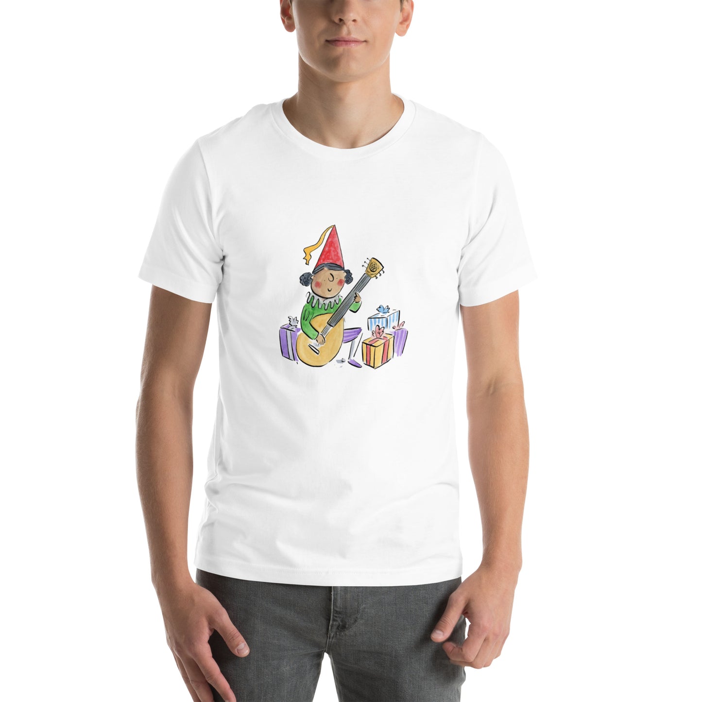 Birthday Lute Illustration by Rosie Brooks Unisex t-shirt