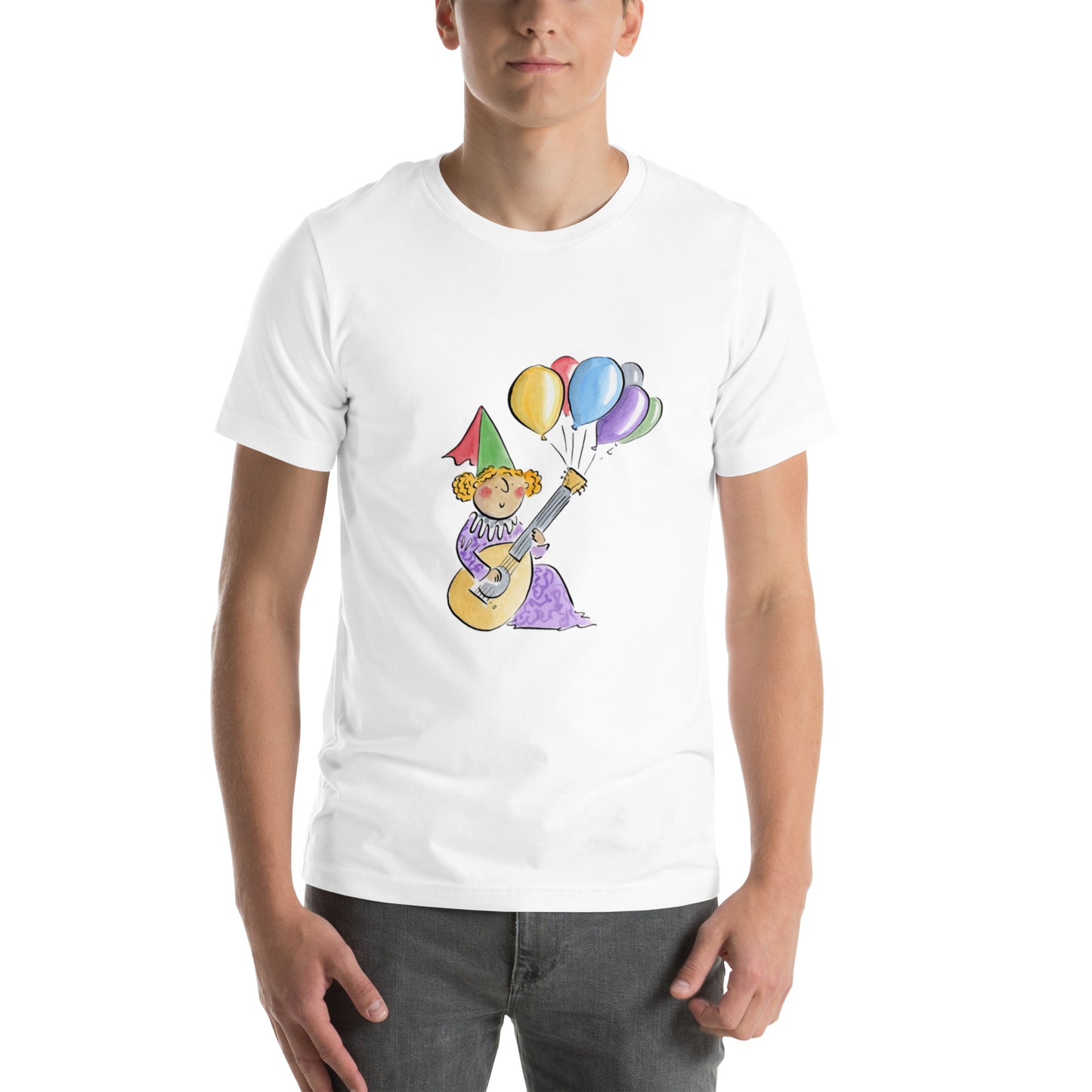 Birthday Lute Illustration by Rosie Brooks Unisex t-shirt