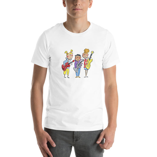 Rock Band Illustration by Rosie Brooks Unisex t-shirt