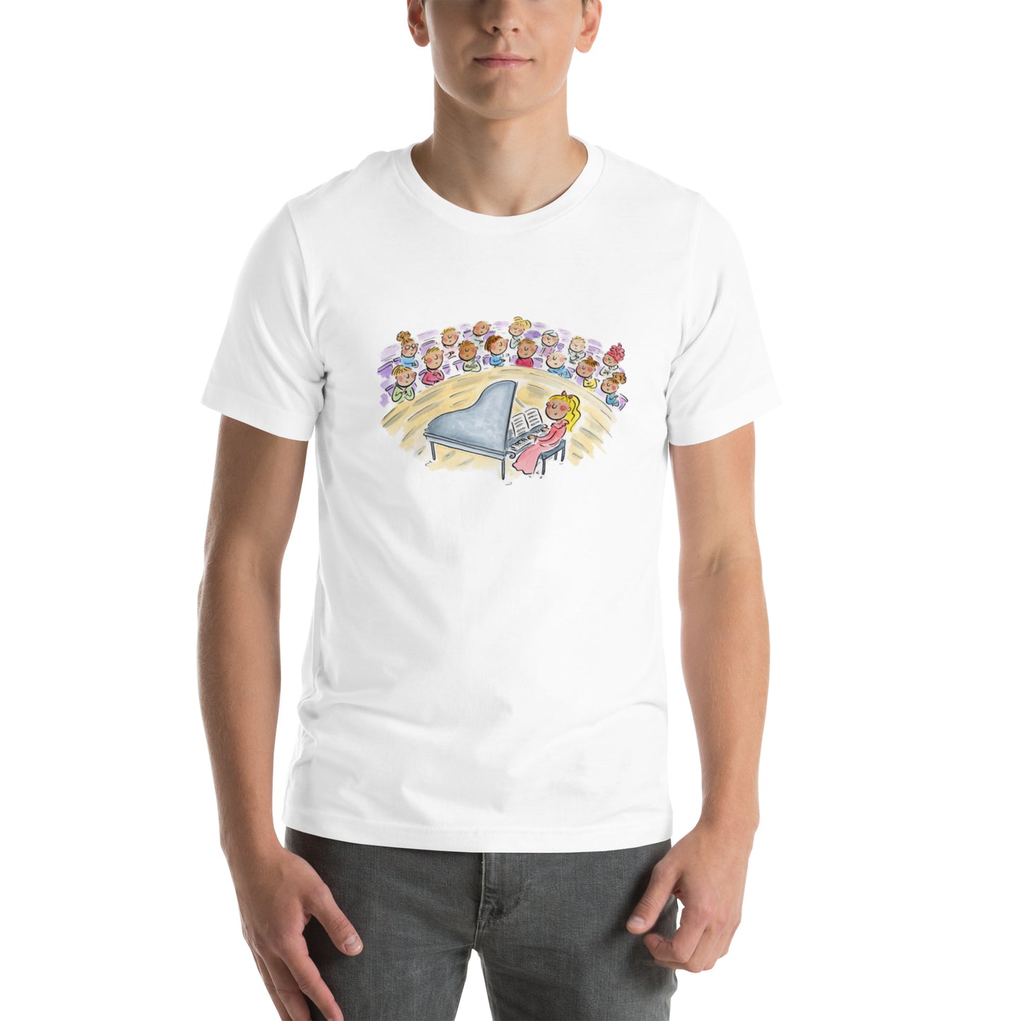 Piano Concert  Illustration by Rosie Brooks Unisex t-shirt