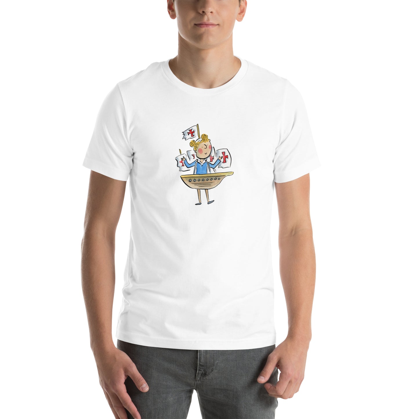 Columbus Day Illustration by Rosie Brooks Unisex t-shirt