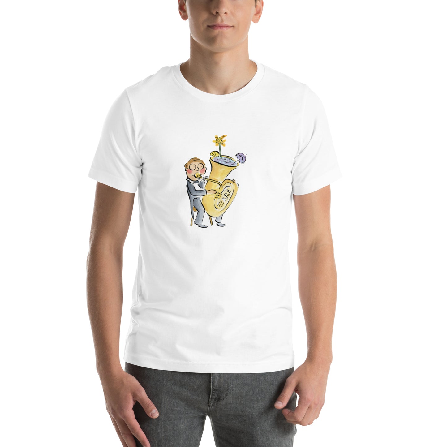 Tuba Cocktails Illustration by Rosie Brooks Unisex t-shirt