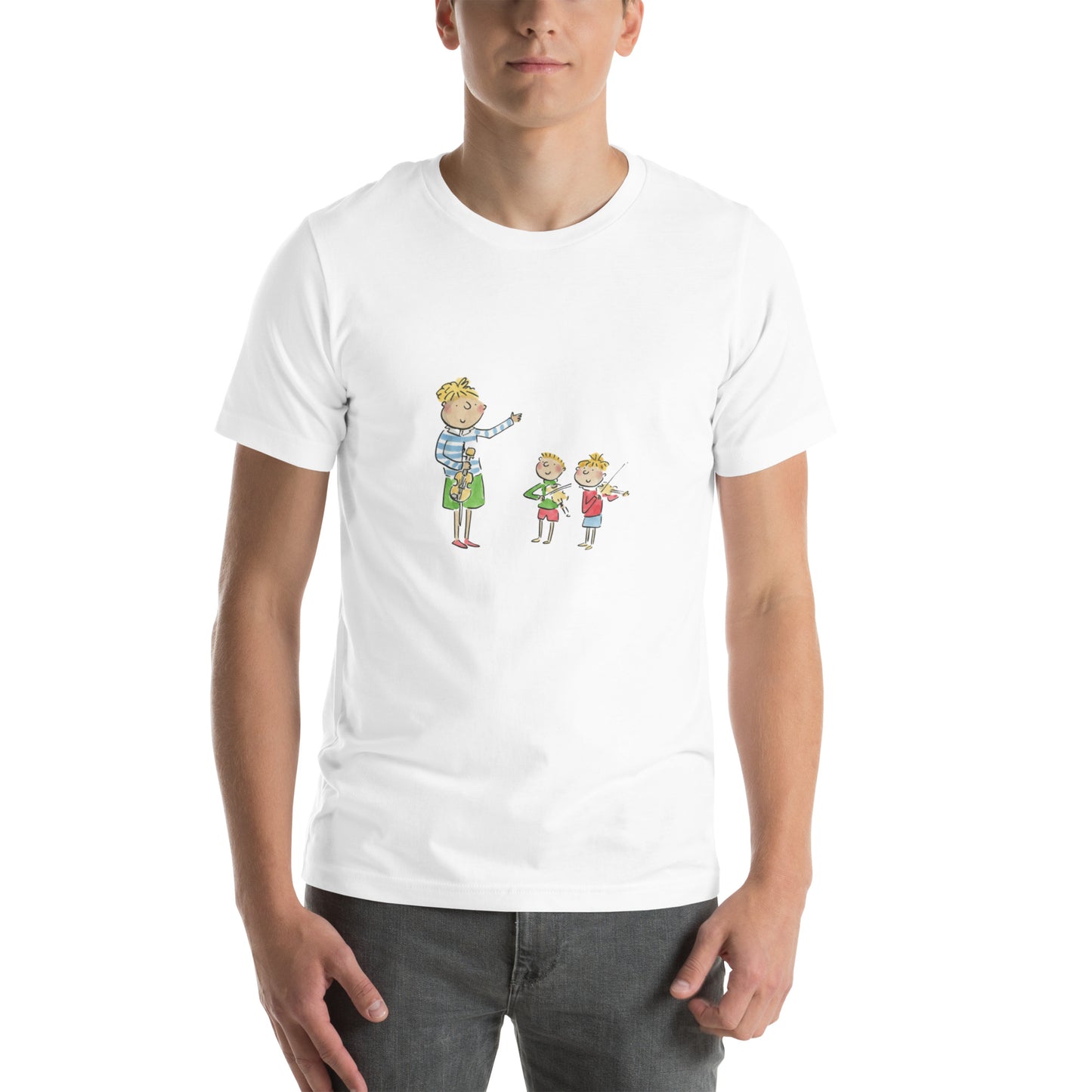 The Violin Lesson Illustration by Rosie Brooks Unisex t-shirt