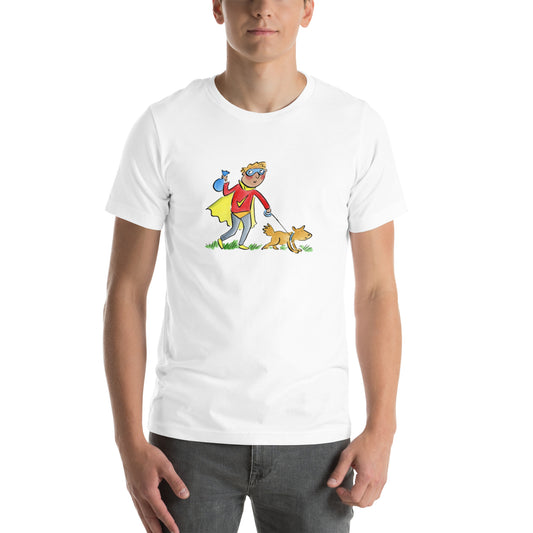 Dog Poo Hero Illustration by Rosie Brooks Unisex t-shirt