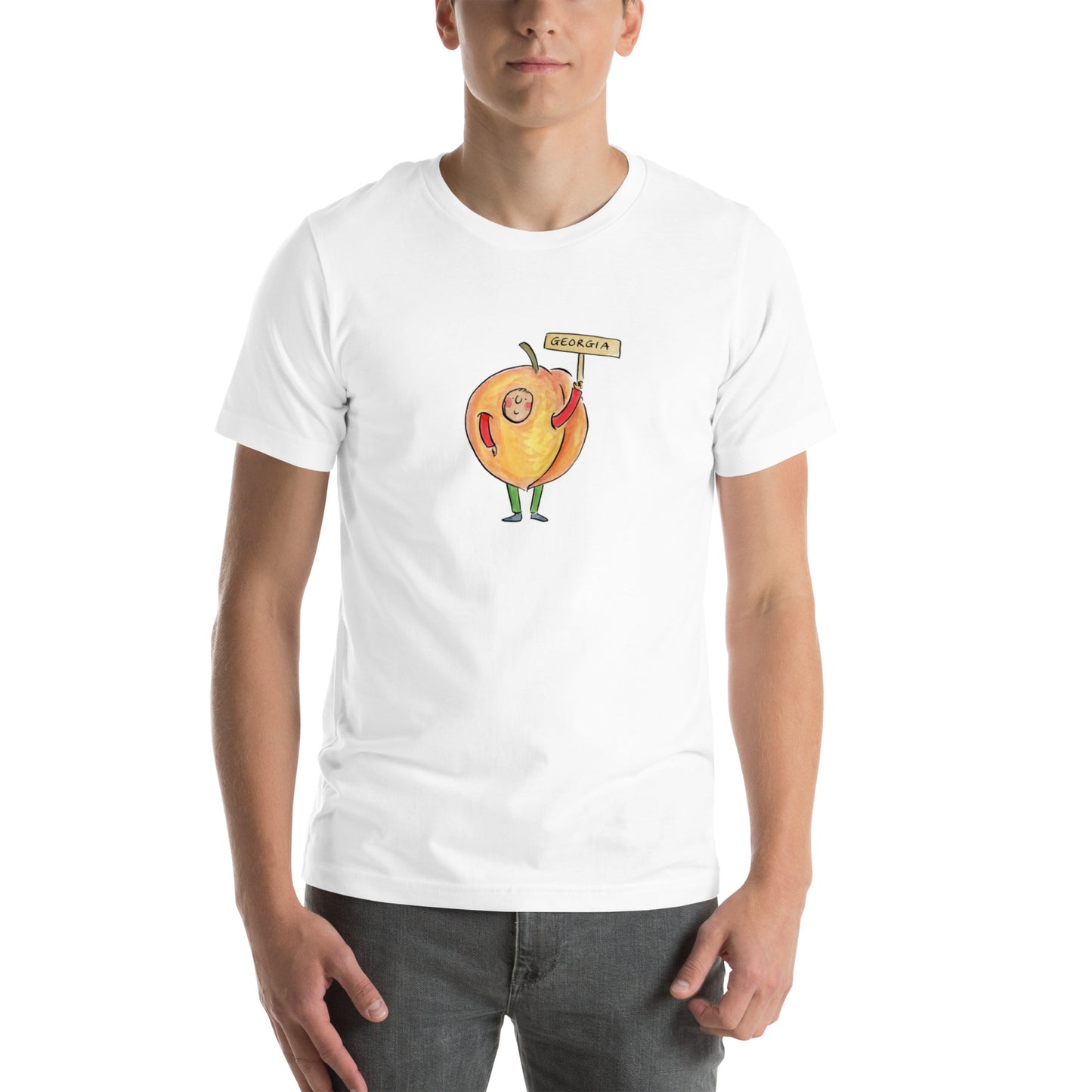 Georgia Peach Illustration by Rosie Brooks Unisex t-shirt