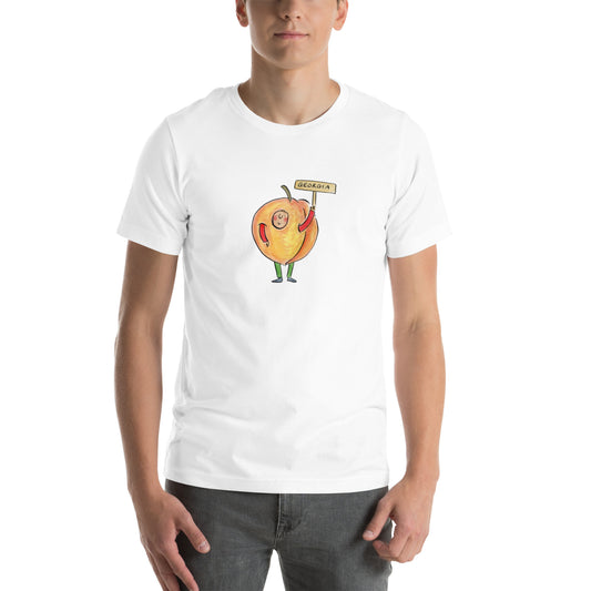 Georgia Peach Illustration by Rosie Brooks Unisex t-shirt