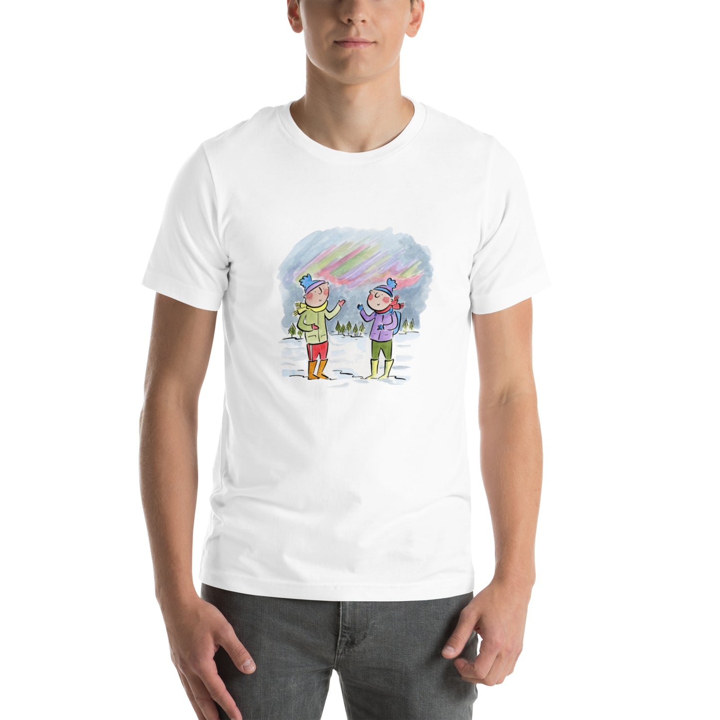 Aurora borealis Illustration by Rosie Brooks Unisex t-shirt