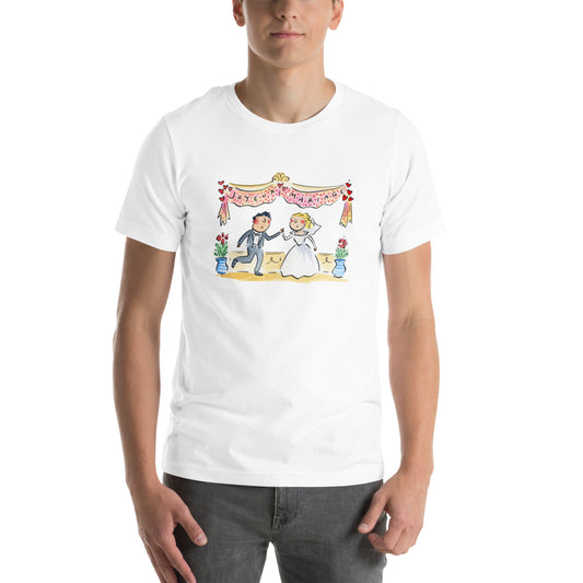 Joyeux Mariage Illustration by Rosie Brooks  T-shirt unisexe