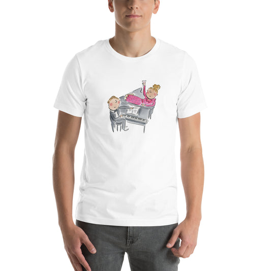 Pianist Illustration by Rosie Brooks Unisex t-shirt