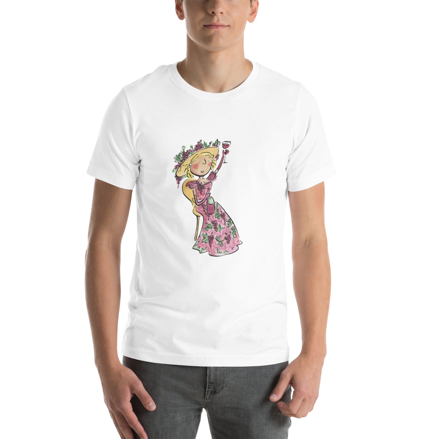 Red Wine Illustration by Rosie Brooks Unisex t-shirt