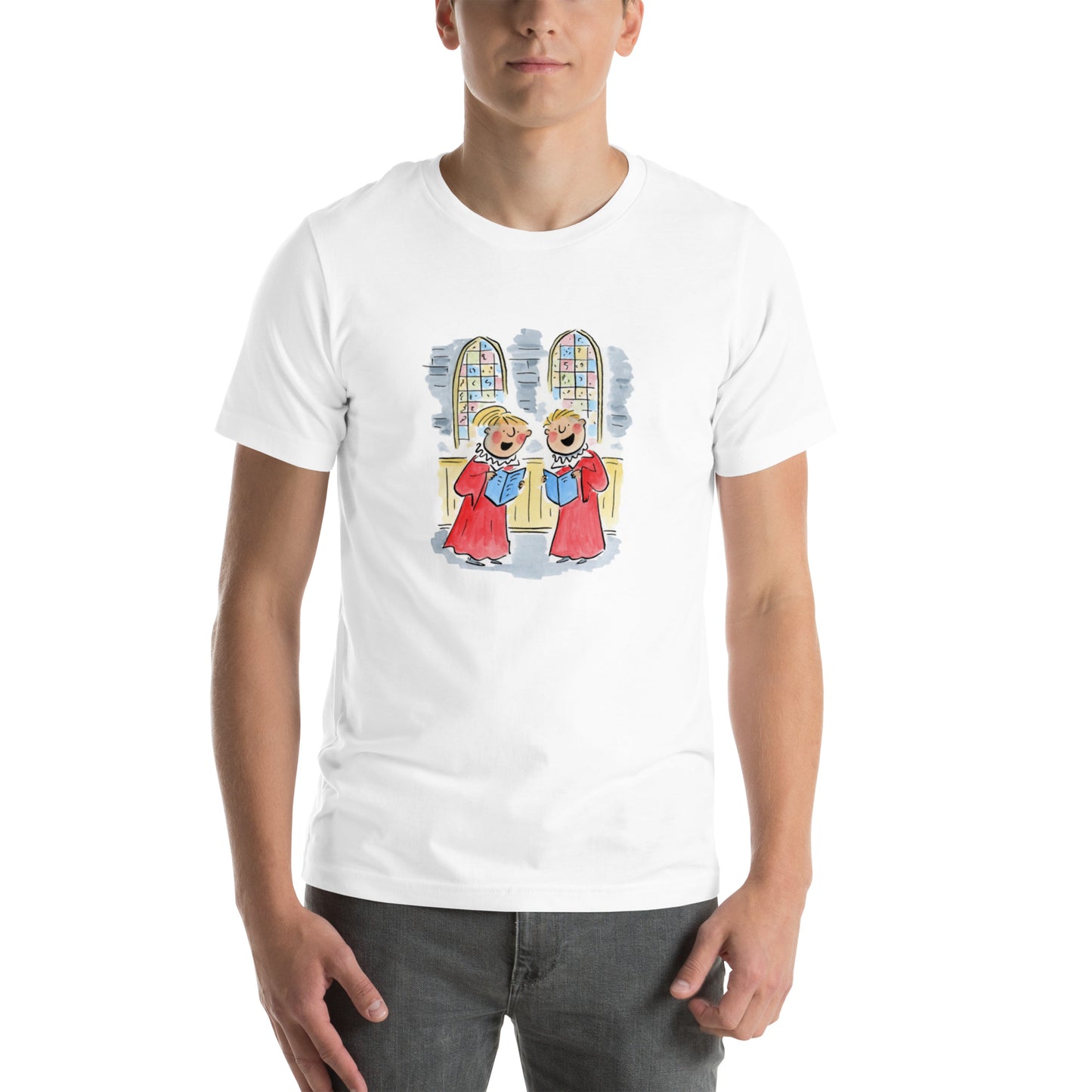 Choristers Illustrations by Rosie Brooks Unisex t-shirt