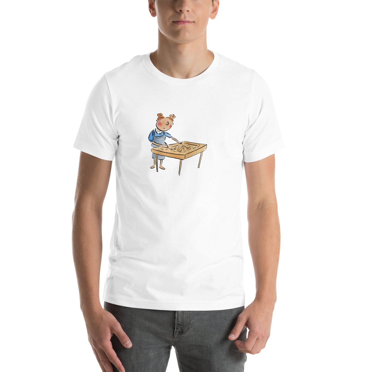 Wood carving Illustration by Rosie Brooks Unisex t-shirt