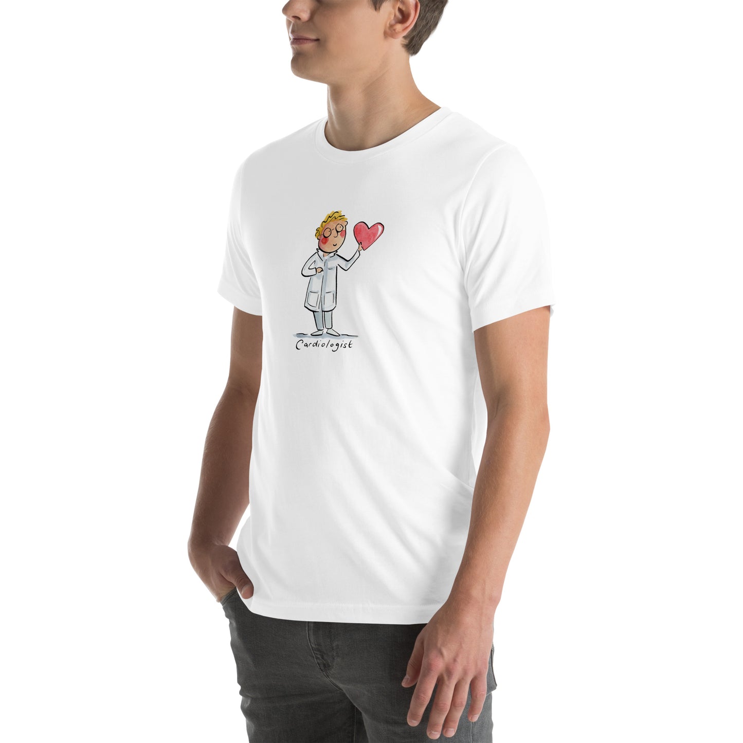 Cardiologist Illustration by Rosie Brooks Unisex t-shirt