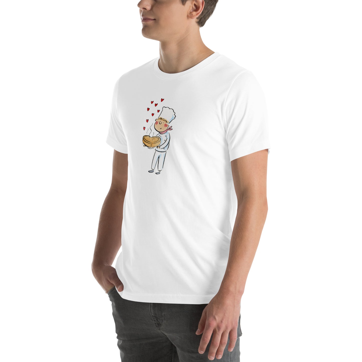 Chef's Hearts Illustration by Rosie Brooks Unisex t-shirt