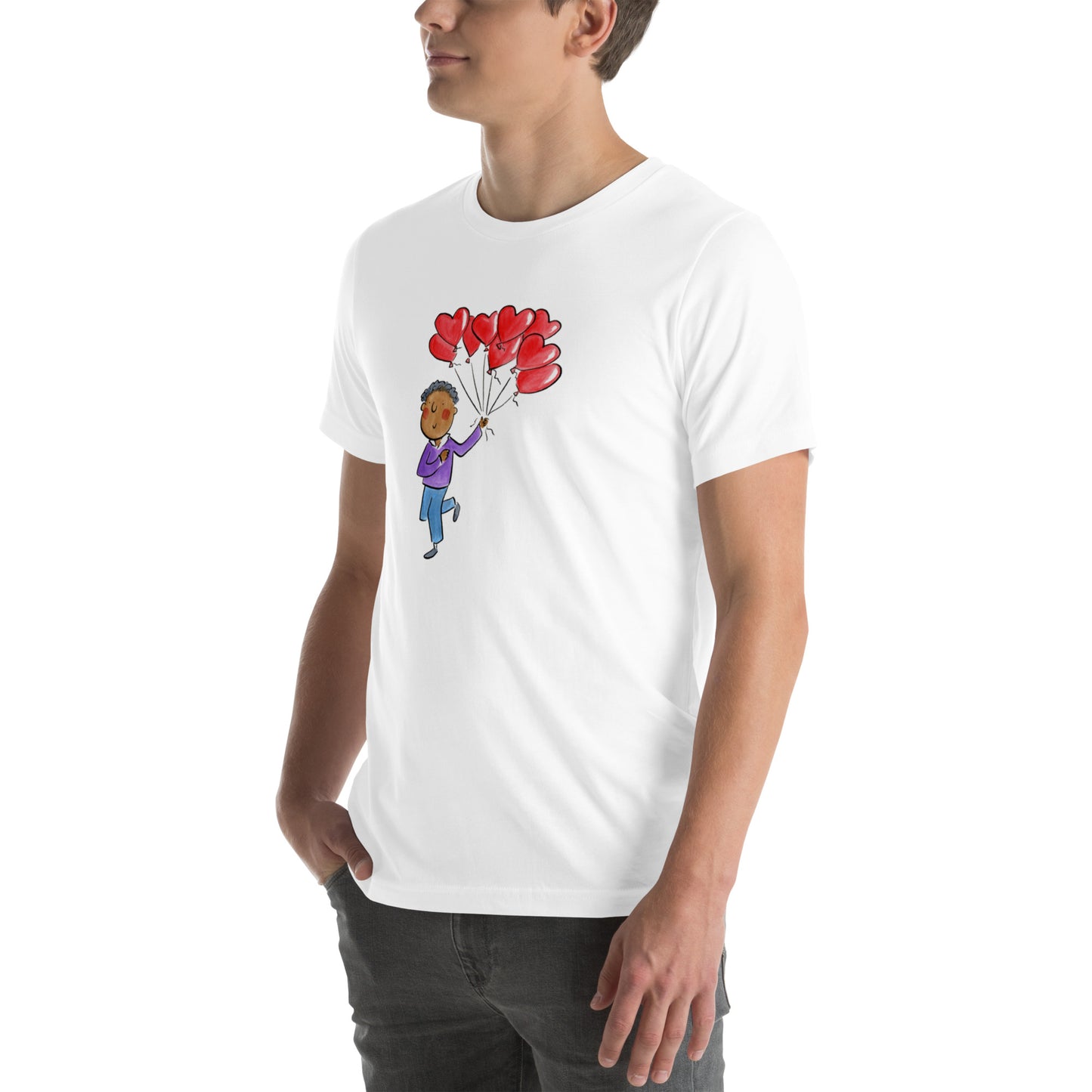 Valentines Balloons Illustration by Rosie Brooks Unisex t-shirt