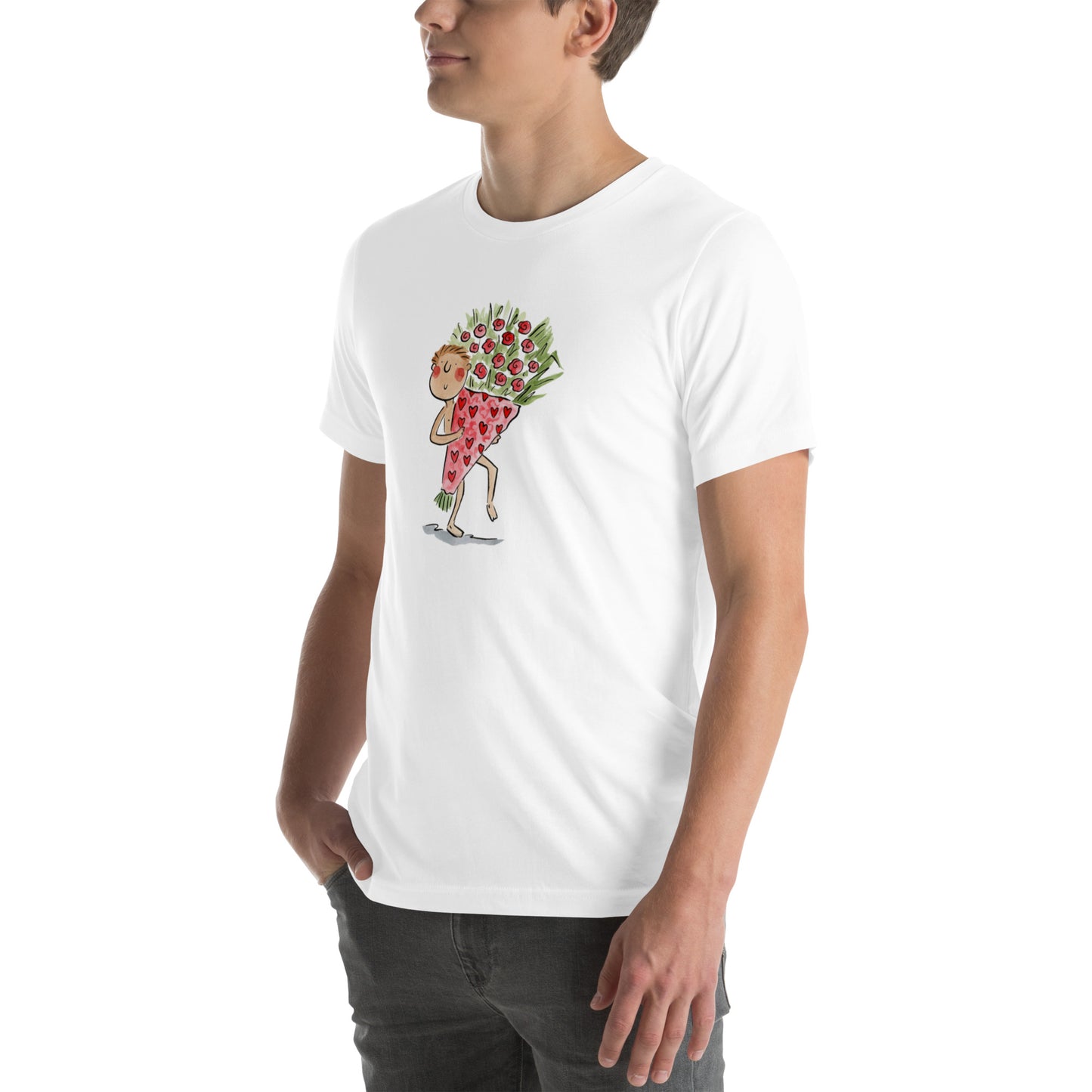 Valentines Flowers Illustration by Rosie Brooks Unisex t-shirt