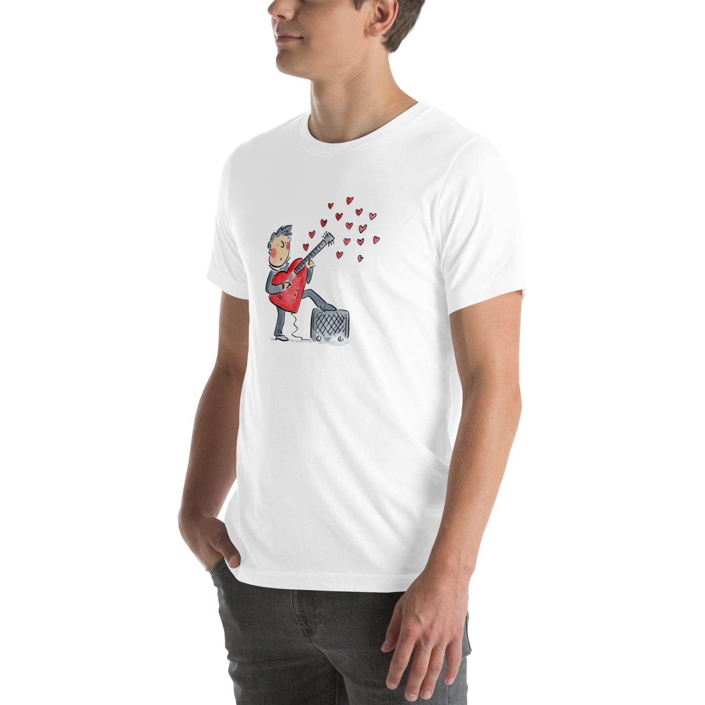 Rock Star Guitarist Valentine Unisex t-shirt