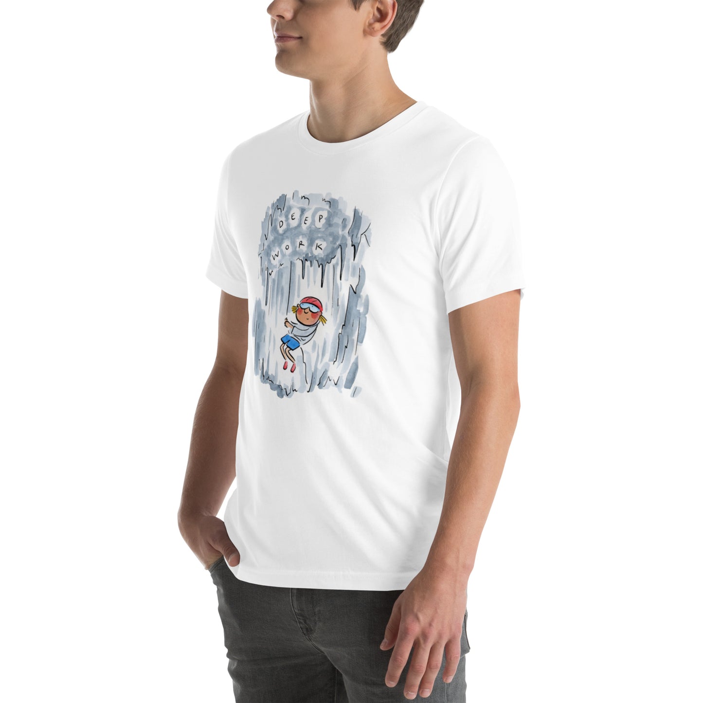 Deep Work Illustration by Rosie Brooks Unisex t-shirt