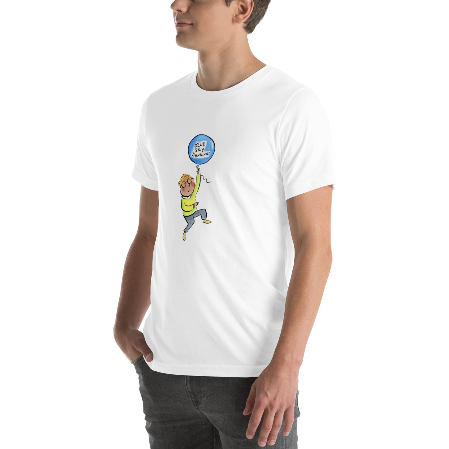 Blue Sky Thinking Illustration by Rosie Brooks Unisex t-shirt